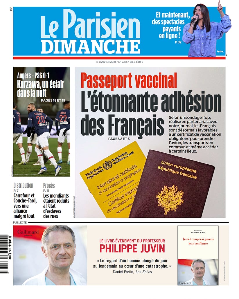 Le Parisien - Covid 19 - 17012021 - Cover